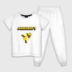 Пижама хлопковая детская Minecraft Duck, цвет: белый