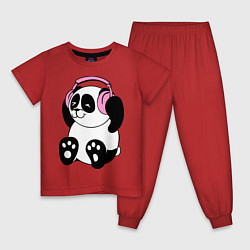 Детская пижама Panda in headphones панда в наушниках