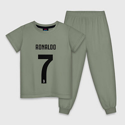 Пижама хлопковая детская RONALDO 7, цвет: авокадо