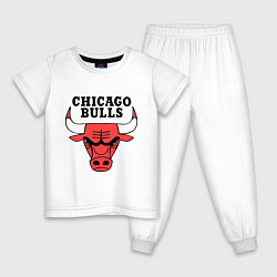 Пижама хлопковая детская Chicago Bulls, цвет: белый