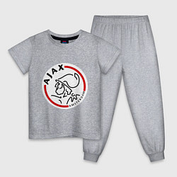 Пижама хлопковая детская Ajax FC, цвет: меланж