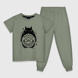 Пижама хлопковая детская Мой сосед Тоторо, цвет: авокадо