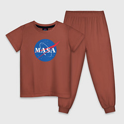 Пижама хлопковая детская NASA: Masa, цвет: кирпичный