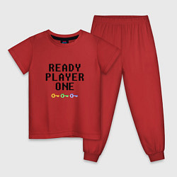 Пижама хлопковая детская Ready Player One, цвет: красный