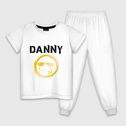 Пижама хлопковая детская HU: Danny, цвет: белый