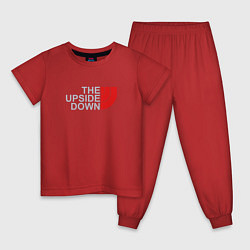 Пижама хлопковая детская The Upside Down, цвет: красный