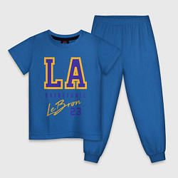 Пижама хлопковая детская Lebron 23: Los Angeles, цвет: синий