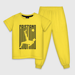 Пижама хлопковая детская Cris7iano, цвет: желтый