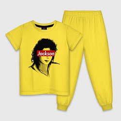 Пижама хлопковая детская Michael Jackson Supreme, цвет: желтый