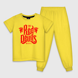 Пижама хлопковая детская Манчестер Юнайтед, цвет: желтый