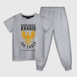 Пижама хлопковая детская Khabib: The Eagle, цвет: меланж