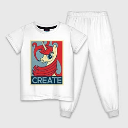 Пижама хлопковая детская MLP: Create, цвет: белый