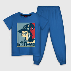 Пижама хлопковая детская MLP: Yes I Can, цвет: синий