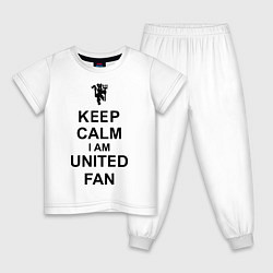 Детская пижама Keep Calm & United fan