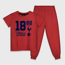 Пижама хлопковая детская FC Tottenham 1882, цвет: красный
