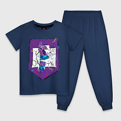Пижама хлопковая детская Lama Fortnite, цвет: тёмно-синий