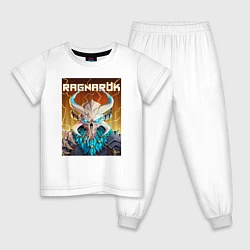 Пижама хлопковая детская Fortnite: Ragnarok, цвет: белый