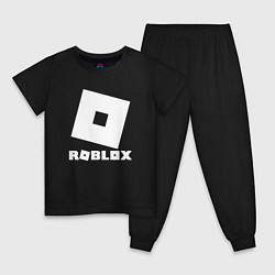 Пижама хлопковая детская ROBLOX, цвет: черный