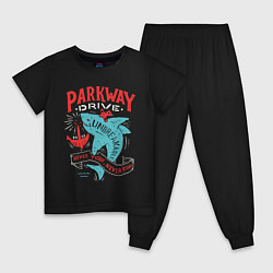 Пижама хлопковая детская Parkway Drive: Unbreakable, цвет: черный