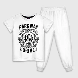 Пижама хлопковая детская Parkway Drive: Australia, цвет: белый