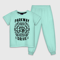 Пижама хлопковая детская Parkway Drive: Australia цвета мятный — фото 1