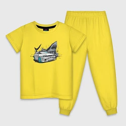 Пижама хлопковая детская Toyota Chaser 100, цвет: желтый
