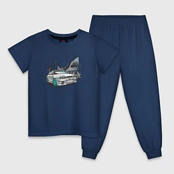 Пижама хлопковая детская Toyota Chaser 100, цвет: тёмно-синий