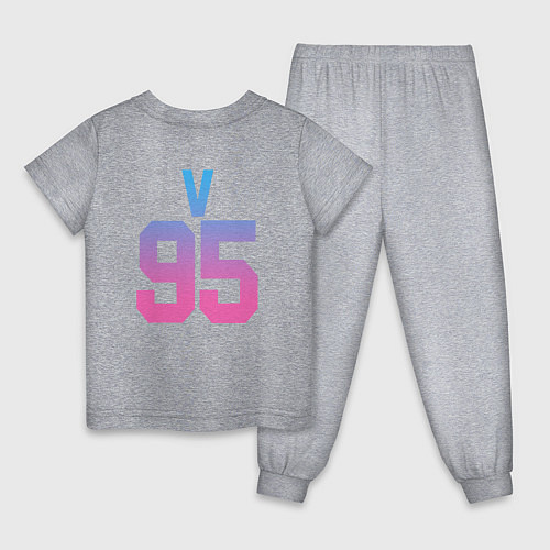 Детская пижама BTS: Neon V / Меланж – фото 2