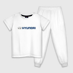 Пижама хлопковая детская HYUNDAI, цвет: белый