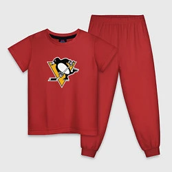 Пижама хлопковая детская Pittsburgh Penguins: Evgeni Malkin, цвет: красный