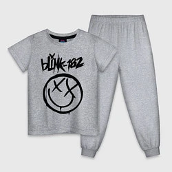 Пижама хлопковая детская BLINK-182, цвет: меланж