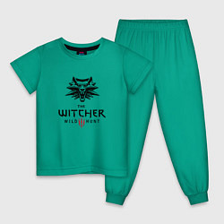 Пижама хлопковая детская THE WITCHER 3:WILD HUNT, цвет: зеленый
