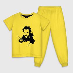 Пижама хлопковая детская Король и шут, цвет: желтый