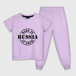 Пижама хлопковая детская Made in Russia, цвет: лаванда