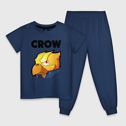 Пижама хлопковая детская BRAWL STARS CROW PHOENIX, цвет: тёмно-синий