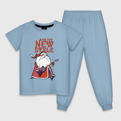 Пижама хлопковая детская New Year - new style!, цвет: мягкое небо