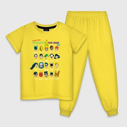 Пижама хлопковая детская Super heroes have issues too, цвет: желтый