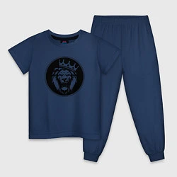 Пижама хлопковая детская Король Лев, цвет: тёмно-синий