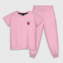 Пижама хлопковая детская CHICAGO BULLS, цвет: светло-розовый