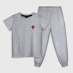 Пижама хлопковая детская CHICAGO BULLS, цвет: меланж