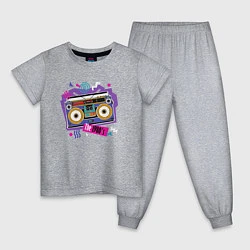 Пижама хлопковая детская Disco, цвет: меланж
