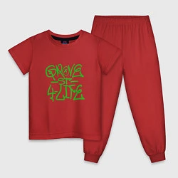 Пижама хлопковая детская Grove Street, цвет: красный