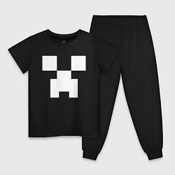 Пижама хлопковая детская MINECRAFT CREEPER, цвет: черный