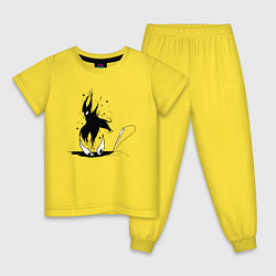 Пижама хлопковая детская Hollow Knight, цвет: желтый