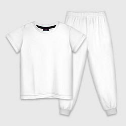 Пижама хлопковая детская ЯЖЕПАПА, цвет: белый