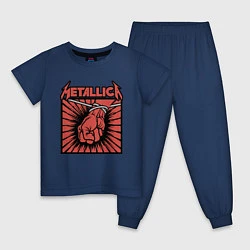 Пижама хлопковая детская Metallica, цвет: тёмно-синий