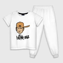 Пижама хлопковая детская BLINK-182, цвет: белый