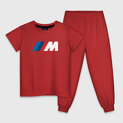 Пижама хлопковая детская BMW M LOGO 2020, цвет: красный