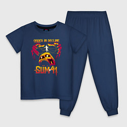 Пижама хлопковая детская Sum 41 Order In Decline, цвет: тёмно-синий