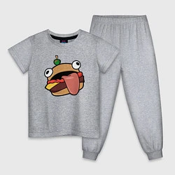 Пижама хлопковая детская Fortnite Burger, цвет: меланж